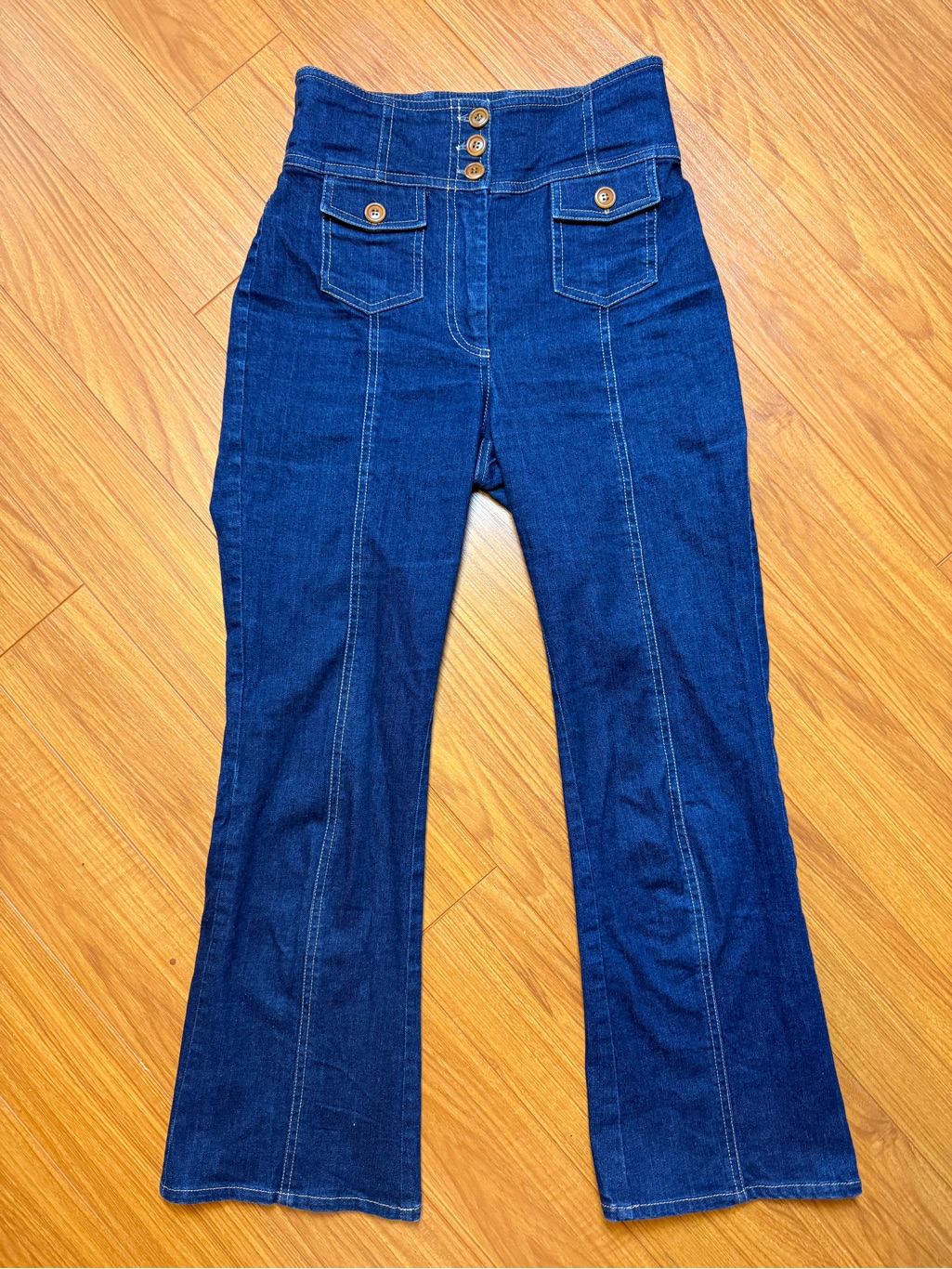 Ulla Johnson Baby Bell High Waisted Crop Flare Jeans Size 2